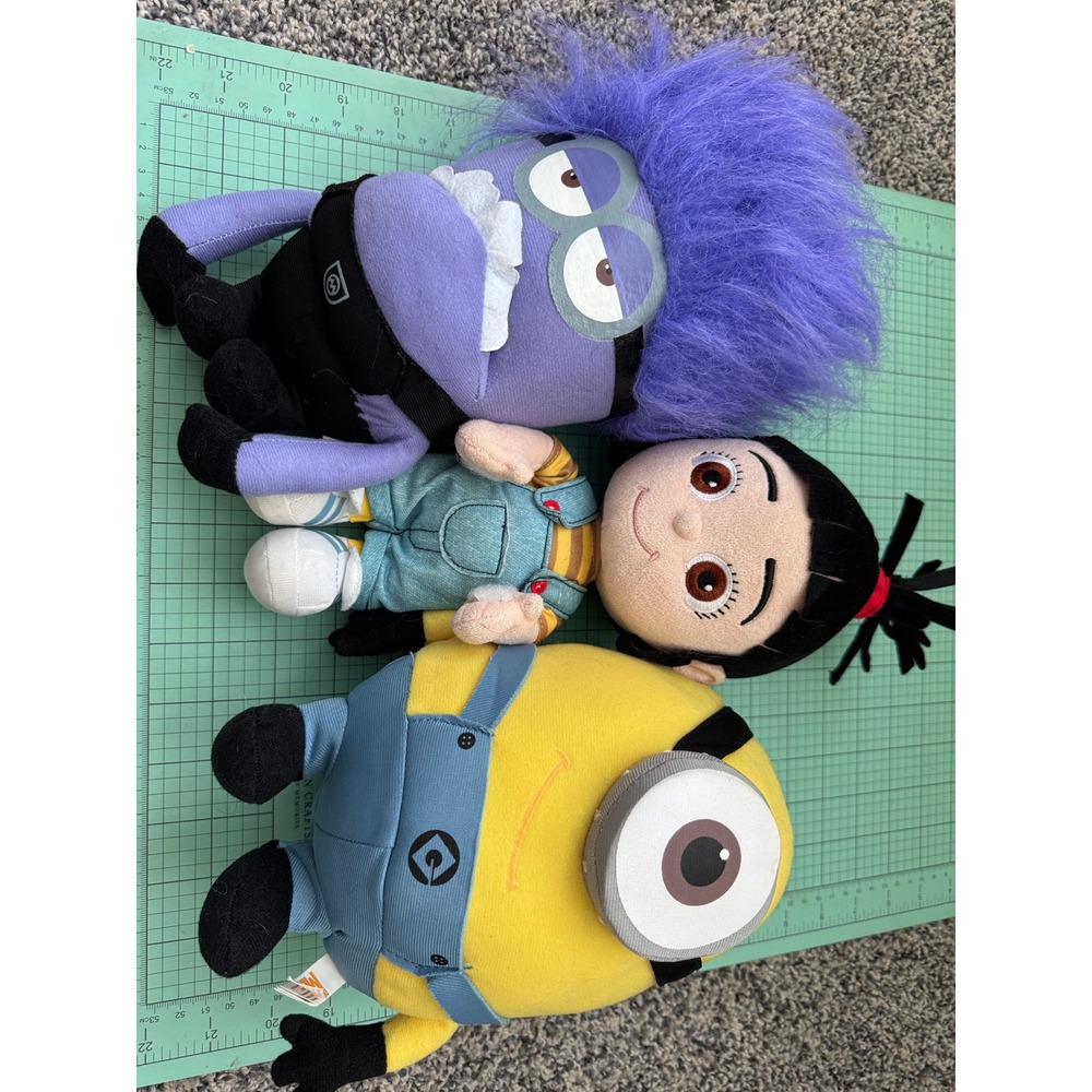 Despicable Me Plush Bundle Minion Evil Minion Agnes Stuffed Toy Set 10-11in